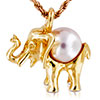 elephant pearl pendant